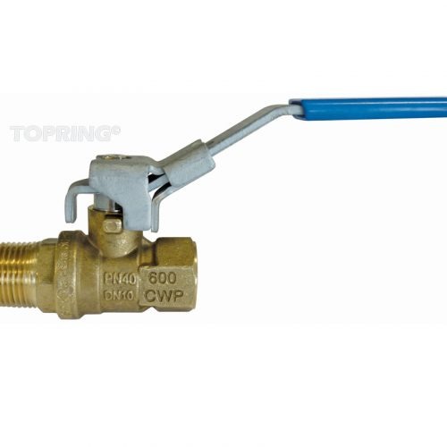 Robinet quart de tour M/F cadenassable laiton CRN