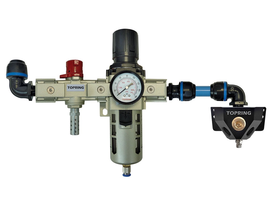 F/R avec vanne d'arrêt sécuritaire et Distributeur 20 mm x (2/3) 1/2 (F) NPT